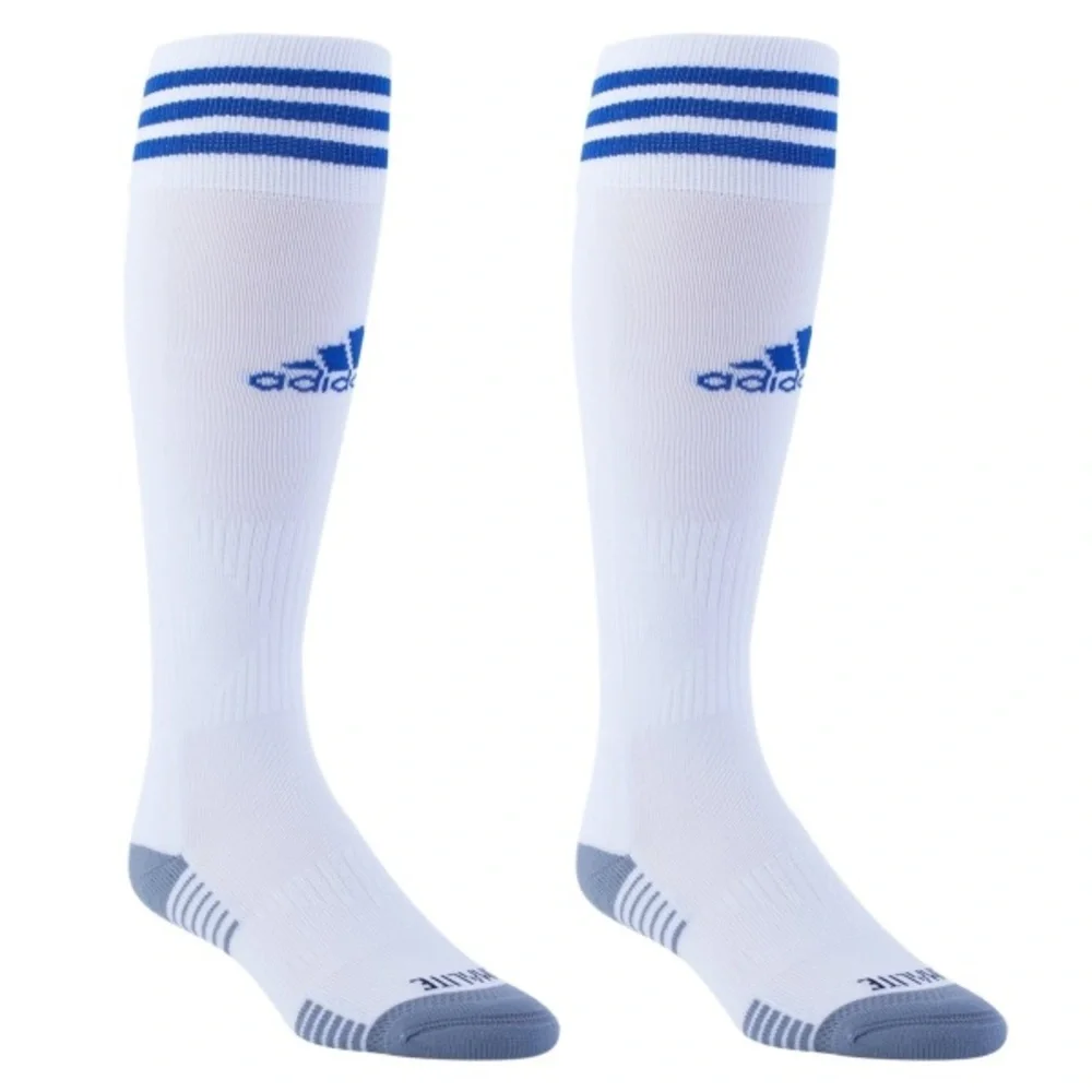 {NWT} Adidas | Copa Zone Cushion IV Over The Calf Soccer Socks White/Blue (L)